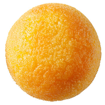 Close-up of a textured orange-colored spherical object