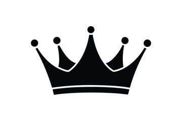 Silhouette art illustration of a minimalist line-art crown symbol.eps