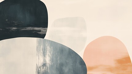Abstract Shapes Neutral Color Palette Modern Art