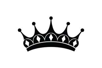Silhouette art illustration of a queen's tiara.eps