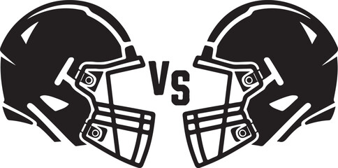 Football Helmets Versus Rivalry Logo