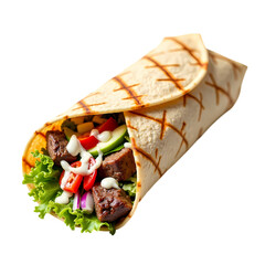 Delicious Beef Burrito Recipe Food isolated on transparent background