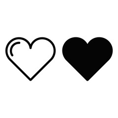 two hearts isolated on white