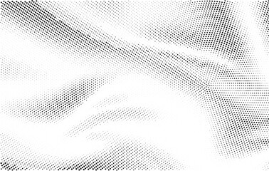 Wavy gradient halftone dots pattern texture background
