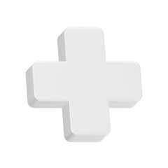 health cross medical icon 3d rendering