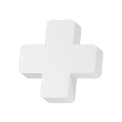 health cross medical icon 3d rendering