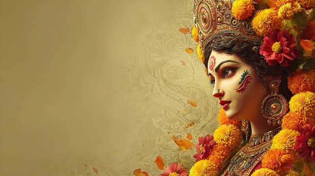 Durga puja goddess devi maa hinduism festival celebration indian culture navratri dussehra traditional art