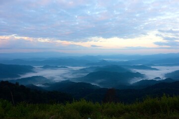 Obraz premium sunset in the mountains