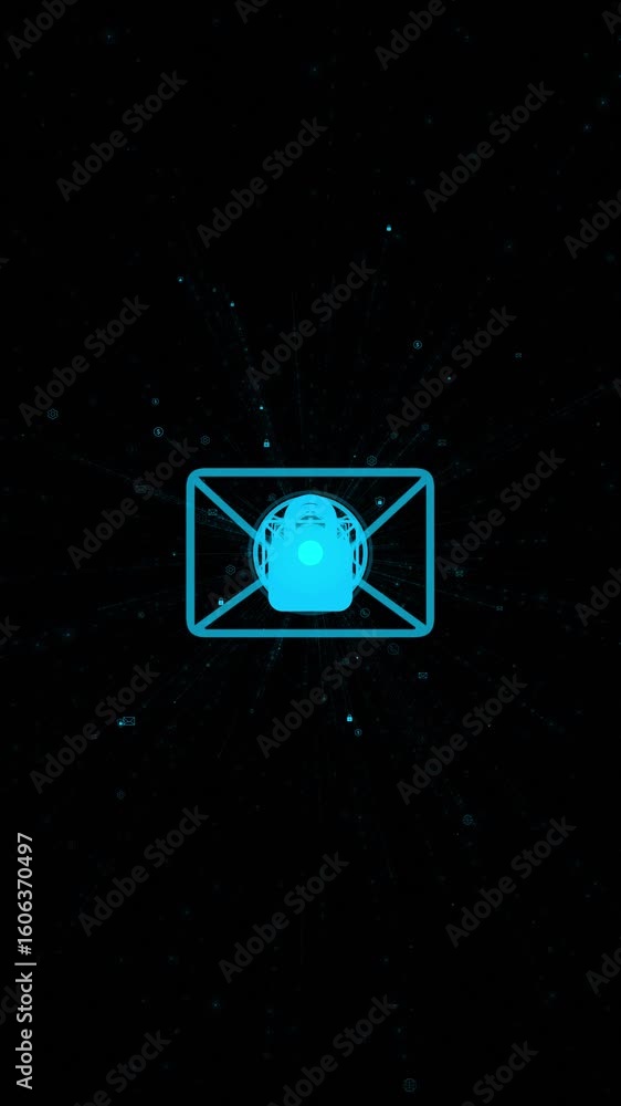Poster digital cybersecurity protection encrypted data cybersecurity, padlock data protection, cyber threat