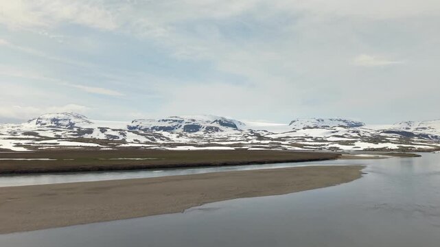 Aerial View Of Hardangerjokulen, Hardanger Glacier In Mainland Norway.