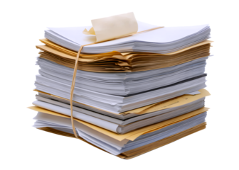 A neatly organized stack of documents represents efficiency and the importance of structured paperwork.