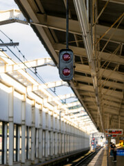 阪急池田駅に設置されたアクシデントサイン