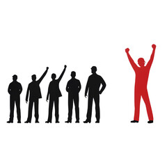 Success Leadership Achievement Standing Out from the Crowd Individuality Goal Achievement Visual Isolated On Transparent Background