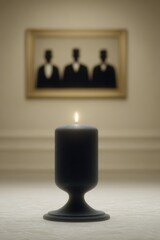Candlelit gathering evokes a mysterious atmosphere with subtle shadows and elegant stillness. National Ghost Hunting Day