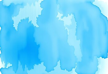 Obraz premium Abstract blue watercolor square background, hand-painted texture, backdrop, stain