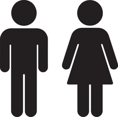 Man and woman icon , vector illustration .