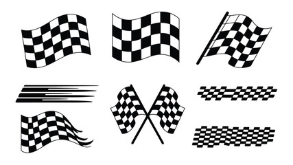 Checkered race flag vector