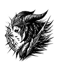 Viking Shield Maiden Warrior