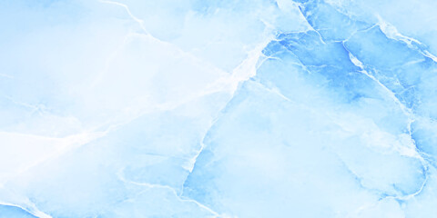 Features a smooth blend of sky blue and light teal shades, Subtle white and slightly soft blue veining adds depth and natural flow, modern design background for wall decor.