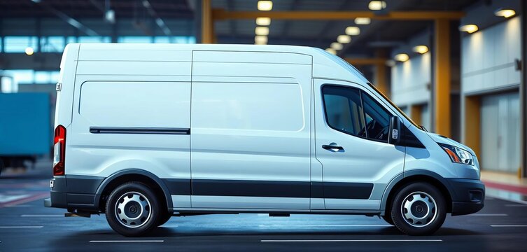 Delivery van icon, shipping logistics, transportation services,  commerce,  van