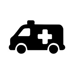 Ambulance Emergency Vehicle Icon for medical or hospitality app