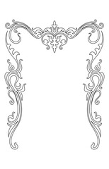 Antique art patterns, soft curved plant patterns, vintage elements, card decoration patterns, door arches