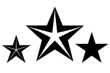 Vector art of silhouette of Christmas star icon 