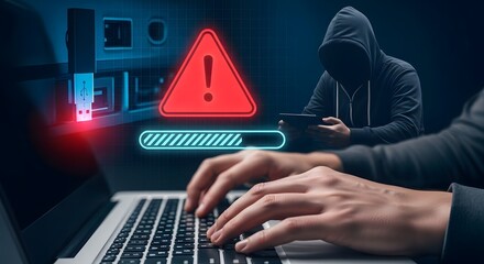 Cybersecurity Alert Warning – Hacker Threat Detected in Digital Environment

