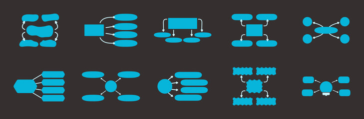 mind map four element infographic