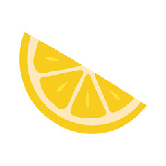 Hand drawn lemon with leaf. Juicy summer citrus. Organic fruit for lemonade, juice or vitamin C healthy food. Cartoon flat vector illustration isolated on transparent background. Clipart lemon