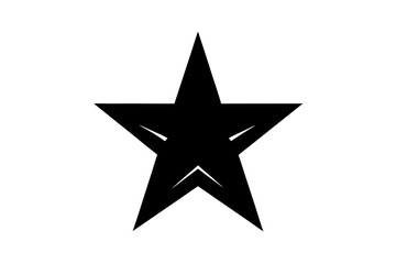 Vector art of silhouette of silver star isolated on white