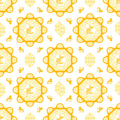 Chinese seamless pattern. Vector illustration design digital file download for print, printable, wallpaper, background, decoration, textile, texture and many projects.