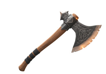 Isolated Viking Battle Axe