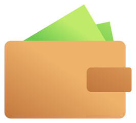 money in wallet simple icon