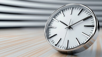 Modern clock design with sleek lines and minimalist aesthetic, symbolizing urgency and time