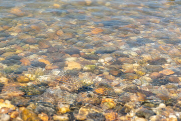 Pebbles underwater