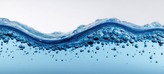 Rippling water surface with bubbles