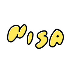 ポップでかわいいNISAの手描き文字イラスト｜投資・資産運用・新NISAの情報発信にぴったりのタイポグラフィ素材