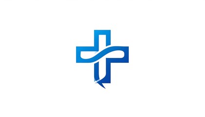 Abstract blue cross design