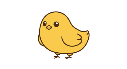 Adorable chick cartoon illustration perfect for Easter designs and children's content creation