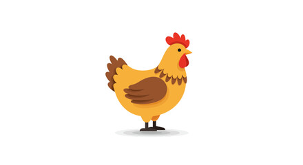 Adorable cartoon chicken illustration perfect for children's books, farm themes, and educational resources