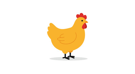 Adorable golden chicken stands proud, perfect for farm-fresh branding and fun projects with a touch of whimsy