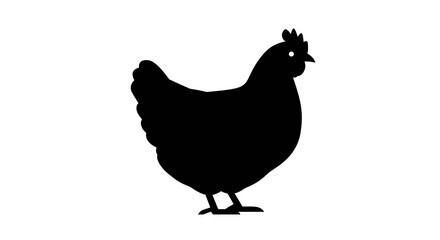 Charming chicken silhouette, perfect for farm themes and rustic design projects, instantly eye catching appeal