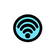 WiFi signal icon, modern wireless network symbol, internet connectivity vector illustration isolated