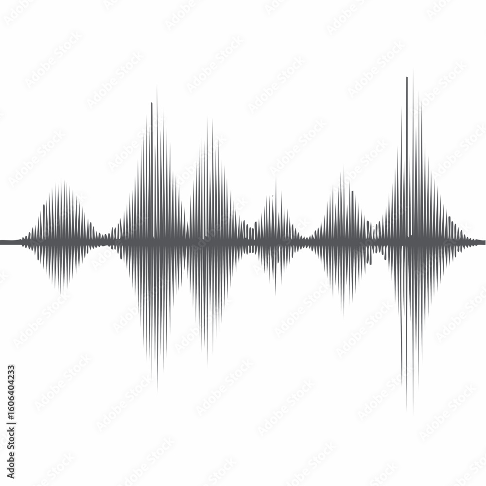 Poster abstract sound waveform audio frequency visualization