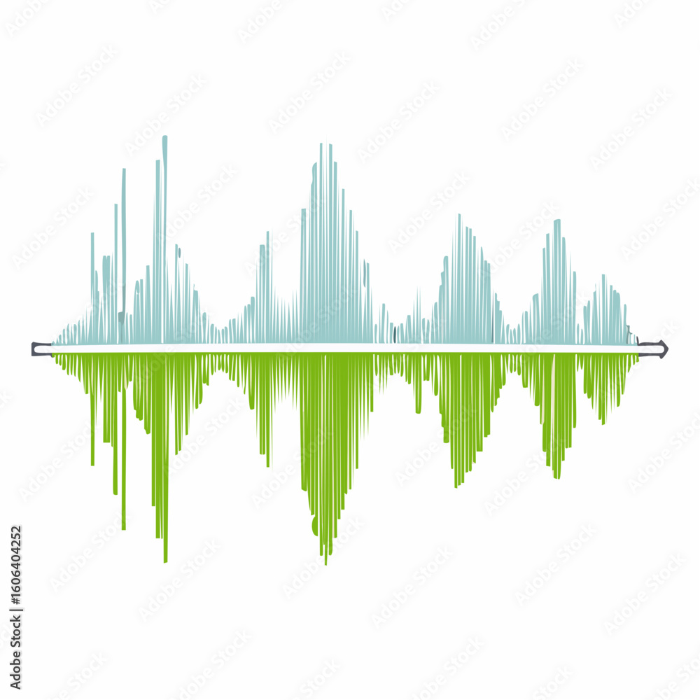 Poster abstract audio waveform representing sound and frequency visualization