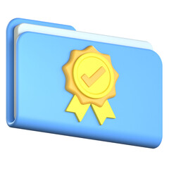 Completion badge 3D Icon colorful design