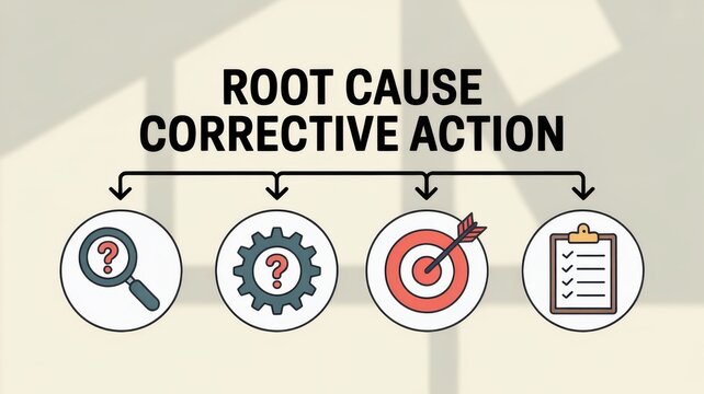 Root Cause Corrective Action (RCCA) Explained with Icons A Visual Guide