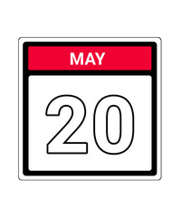 calendar icon may month date 20 