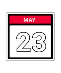 calendar icon may month date  23